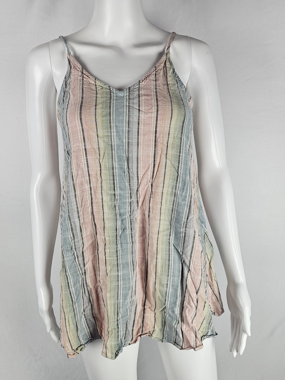 Show Me Your MuMu Pastel Stripe Spaghetti Strap Top